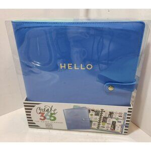 Me & My Big Ideas Create 365 Big Deluxe Happy Planner Cover Blue "Hello" NIB